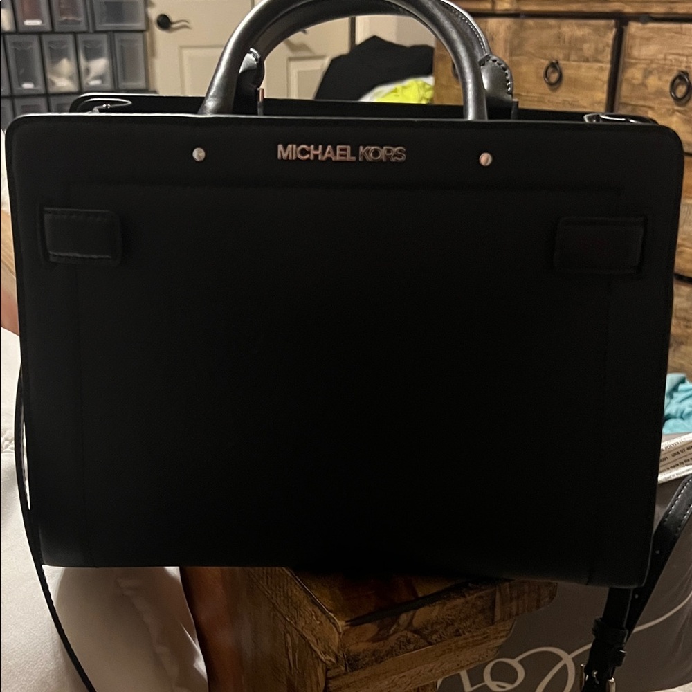 Michael Kors Black Leather mini tote